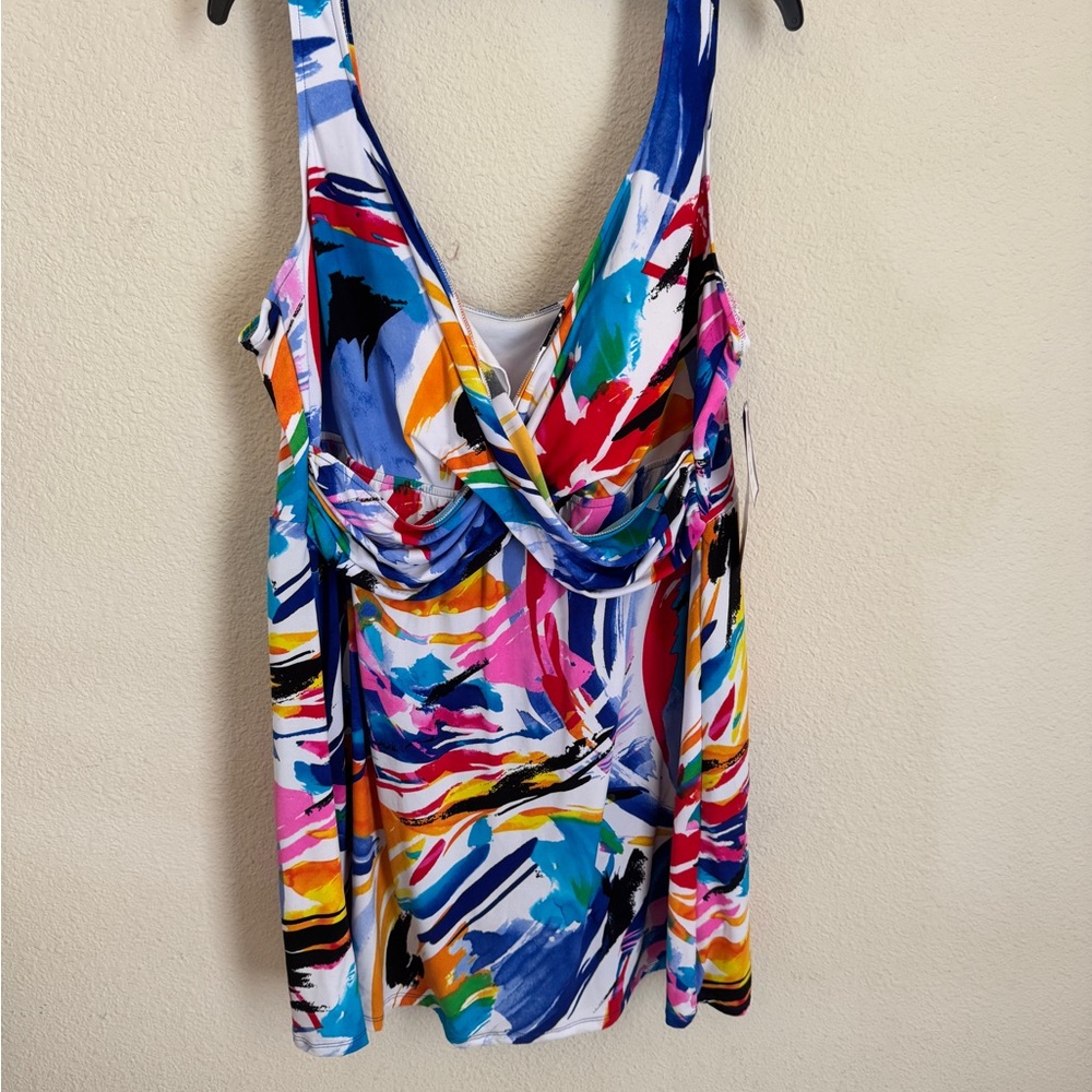 NWT - Catalina Suddenly Slim Multicolor Swim Dress